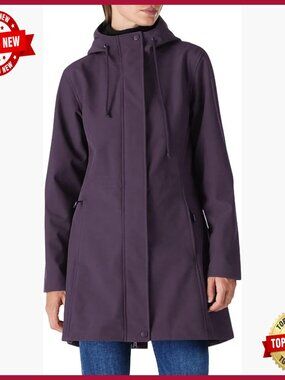 Lightweight Waterproof Fleece Lined Hooded Softshell Rain Jacket Windbreaker